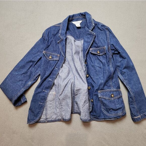 Vintage 90s Women's Northern Reflections Denim Jacket Sz Med - Picture 4 of 16